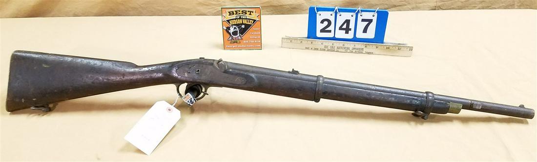 1856 SHORT RIFLE TOWER ENFIELD CARBINE RIFLE 40" OVERALL LNGTH MISSING HAMMER AND NIPPLE PUSH ROD: 1856 SHORT RIFLE TOWER ENFIELD CARBINE RIFLE 40" OVERALL LNGTH MISSING HAMMER AND NIPPLE PUSH ROD - NCN