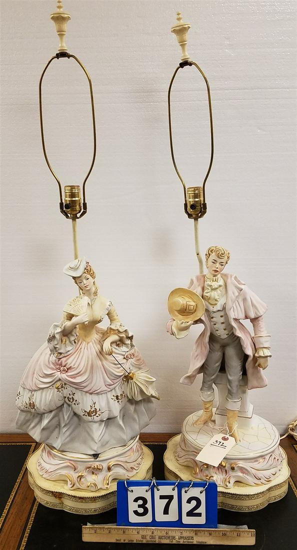 PR FIGURAL CERAMIC LAMPS 37" (1 of 3)