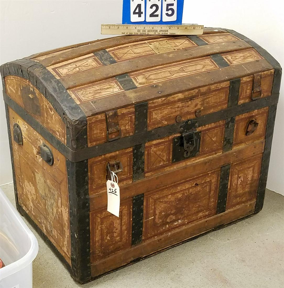 VICT DOME TOP TRUNK 25"H X 28 1/2"W X 18"D (1 of 4)