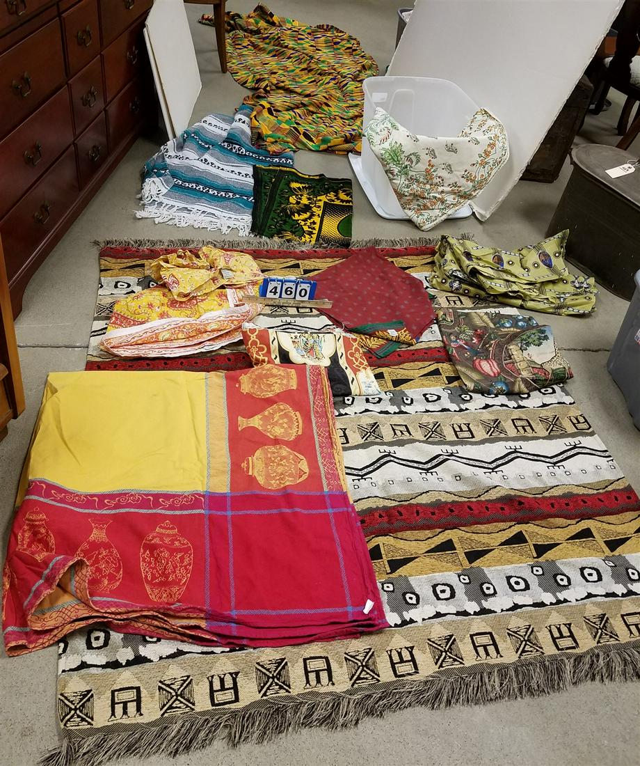 TUB THROWS, MATERIAL ETC: TUB THROWS, MATERIAL ETC