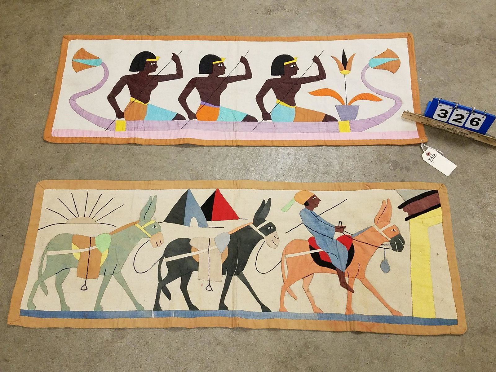 PR EGYPTIAN APPLIQUE PANELS 17" X 46 1/2" (1 of 1)