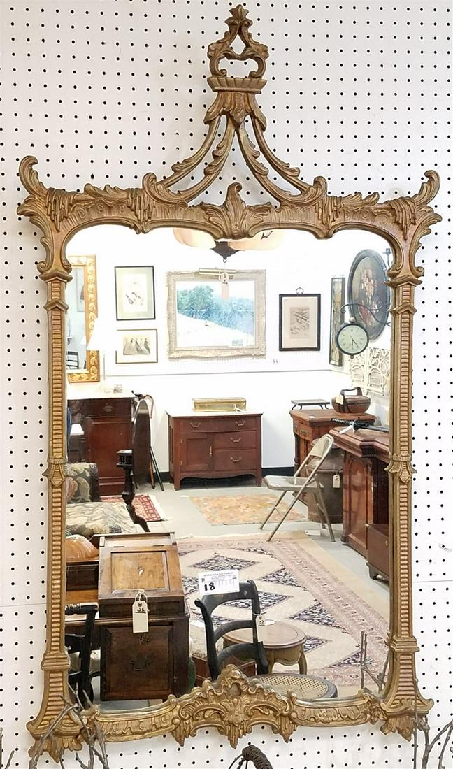GILT FRAMED MIRROR 50" X 29 1/2" (1 of 3)
