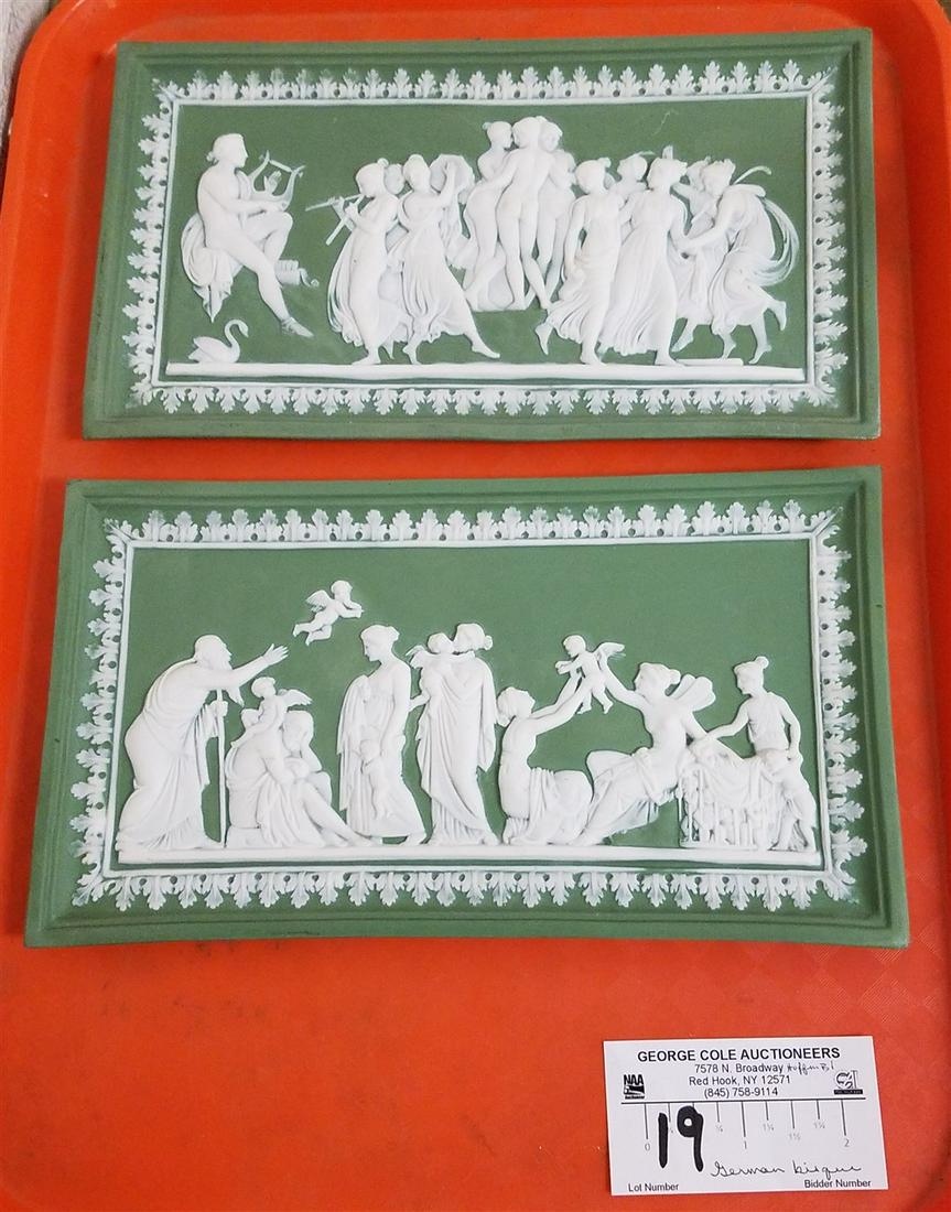 TRAY 2 GERMAN BISQUE PLAQUES 5 1/4" X 9 1/2": TRAY 2 GERMAN BISQUE PLAQUES 5 1/4" X 9 1/2"