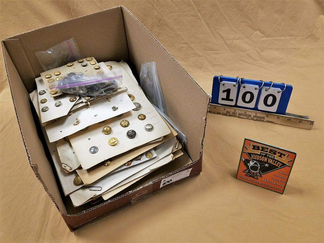 BX 19TH AND 20TH C MILITARY BRASS BUTTONS (1 of 2)