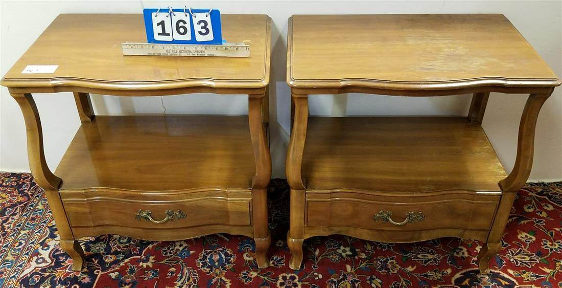 PR. JOHN WIDDICOMB CHERRY 1 DRAWER END STANDS 25"H X24" X 16-1/2"D (1 of 3)