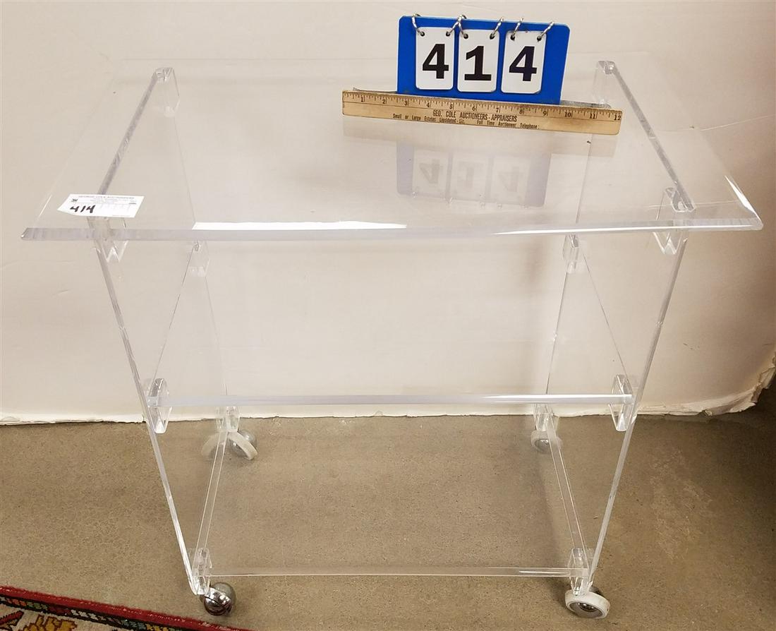 LUCITE CART 28"H X 27"W X 16"D (1 of 2)