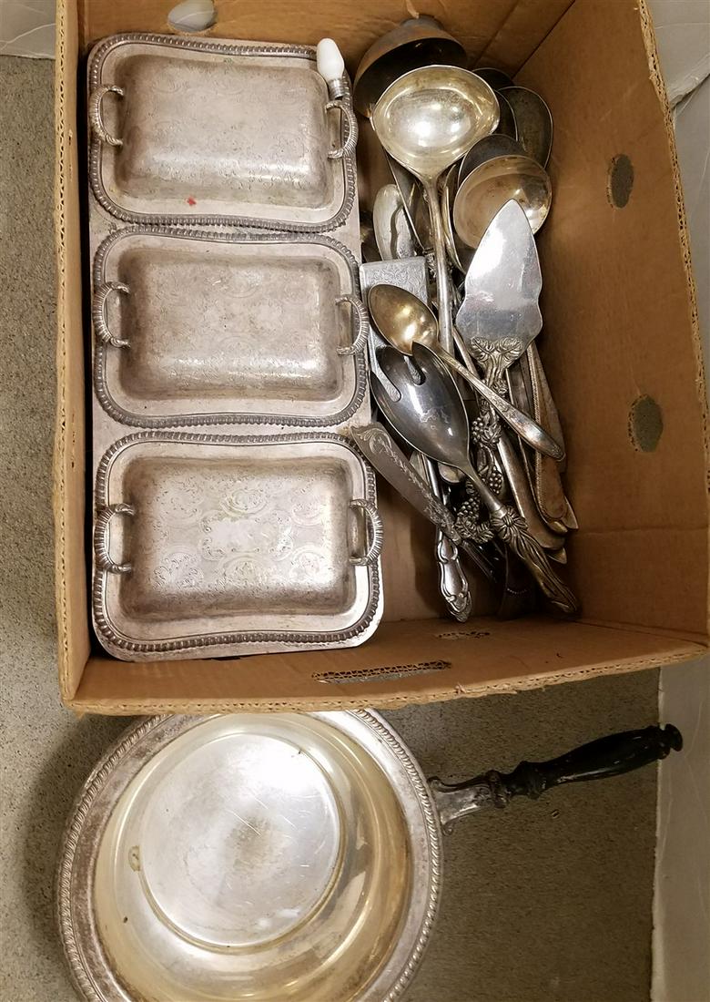 BX SILVERPLATE SERVING PCS. FLATWARE, LADLES, ETC. (1 of 3)