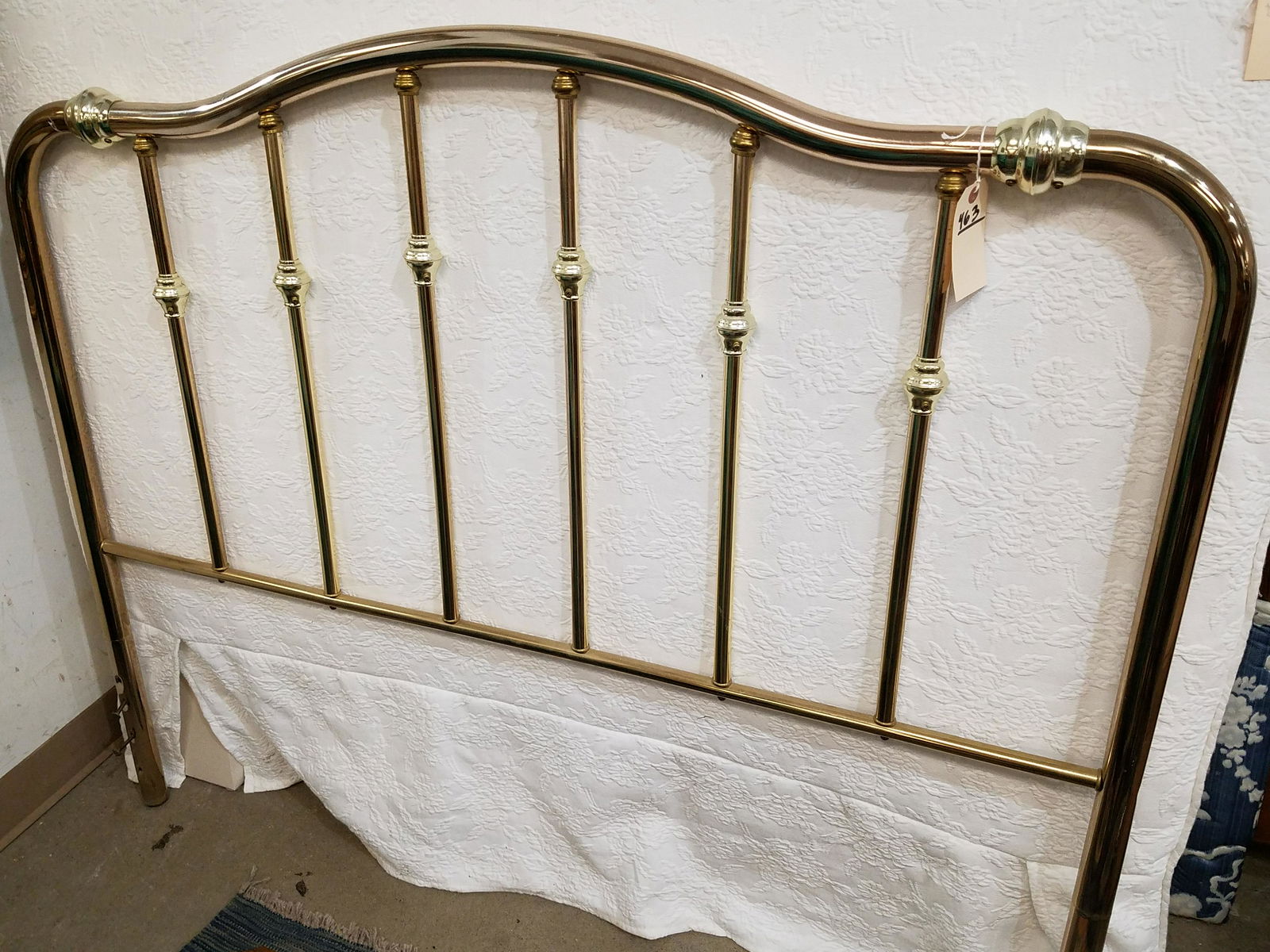 BRASS HEADBOARD 44 1/2" X 52"W: BRASS HEADBOARD 44 1/2" X 52"W
