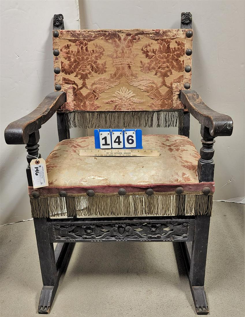 18TH C FLEMISH ARMCHAIR 39 1/4"H X 29 1/2"W X 23"D (1 of 3)