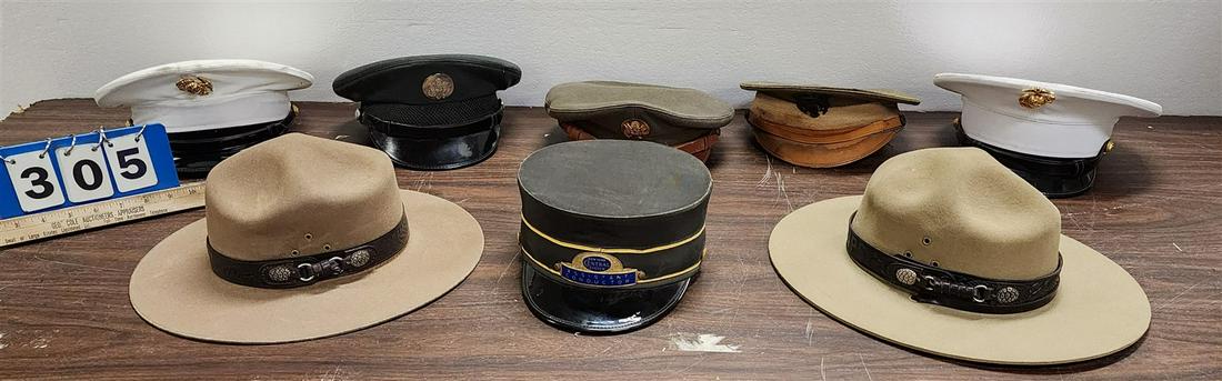 BX HATS - 5 MILITARY, 2 STETSONS-NYCENTRAL ASSISTANT CONDUCTOR (1 of 5)