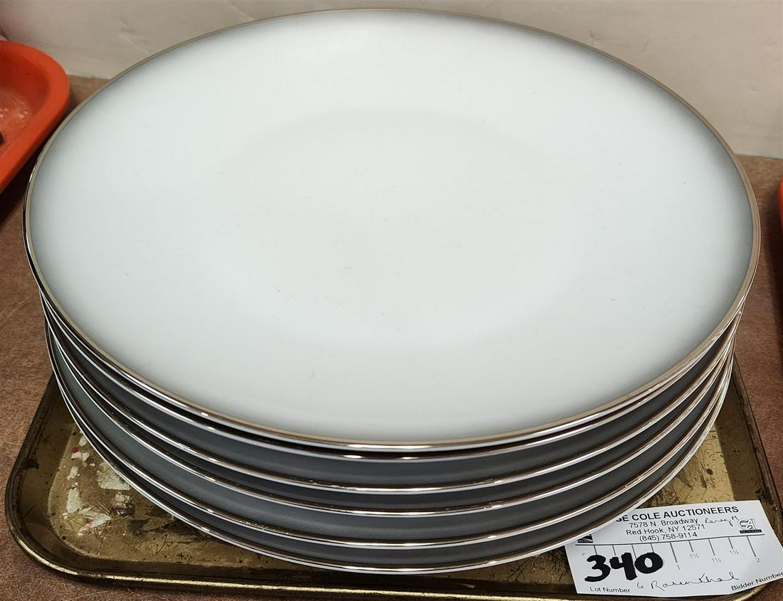 TRAY 6 ROSENTHAL "EVENSONG" DINNER PLATES 10-1/2" DIAM (1 of 2)