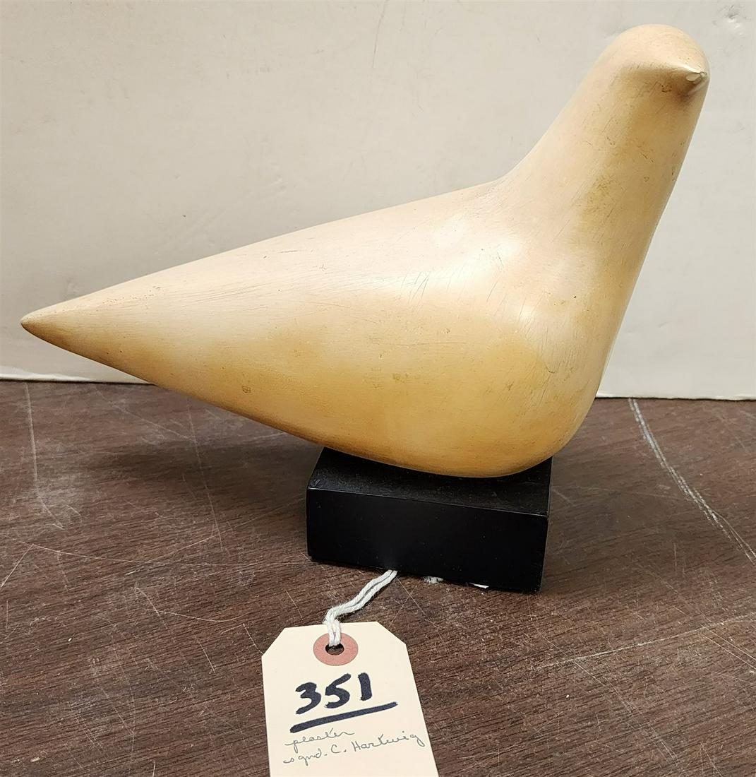 PLASTER SCULPTURE OF A DOVE SGND C.HARTWIG (CHIP ON BACK) (1 of 5)