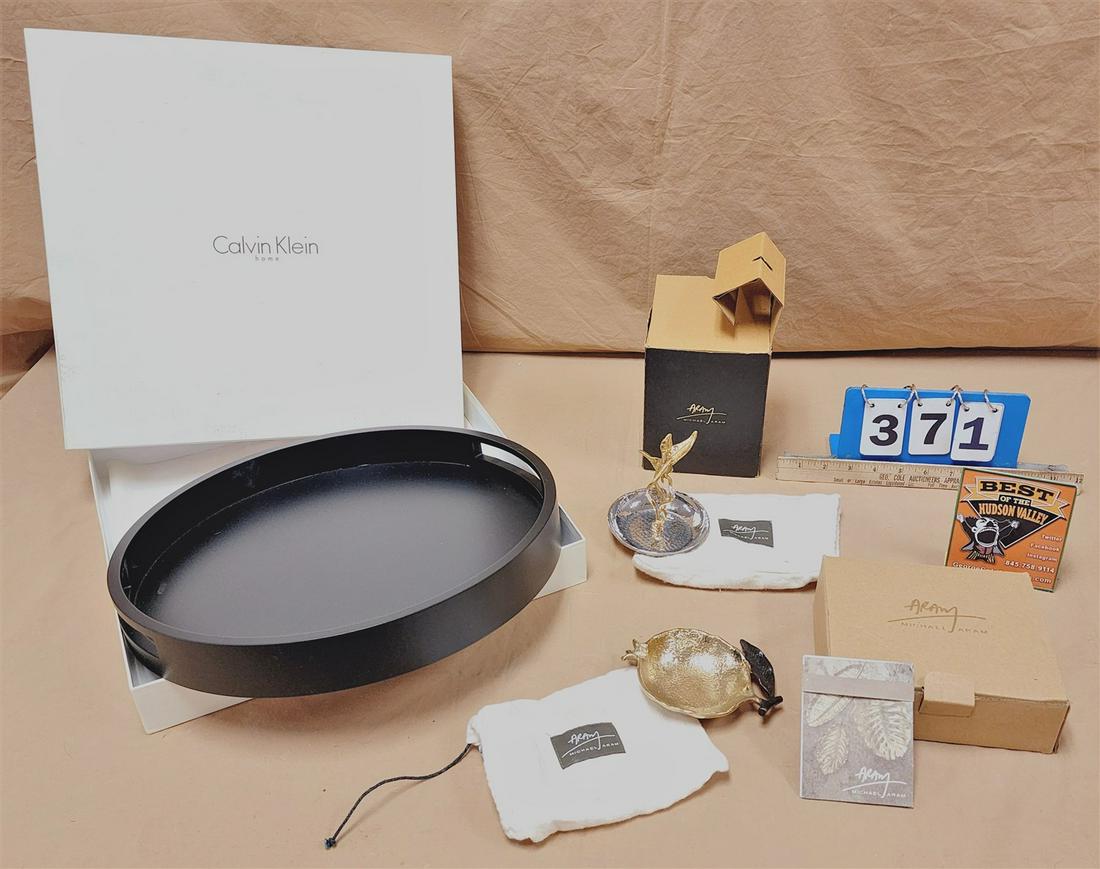 TRAY 2PC MICHAEL ARAM HANDCRAFTED METAL ITEMS (1 of 3)