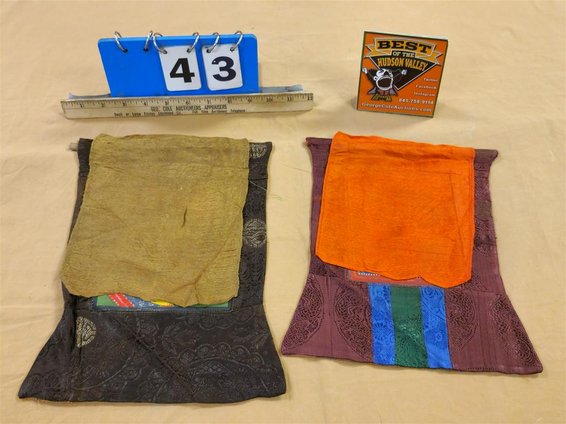 TRAY 2 INDO EROTIC PTGS ON CLOTH 6-1/4" X 5-1/2" W/SURROUND 12"X 10": TRAY 2 INDO EROTIC PTGS ON CLOTH 6-1/4" X 5-1/2" W/SURROUND 12"X 10"