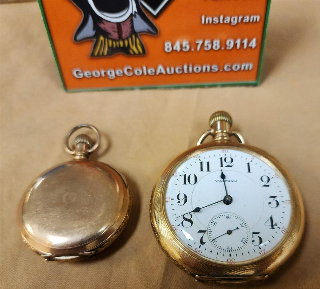 LOT 2 GF POCKET WATCHES WALTHAM AND ELGIN: LOT 2 GF POCKET WATCHES WALTHAM AND ELGIN