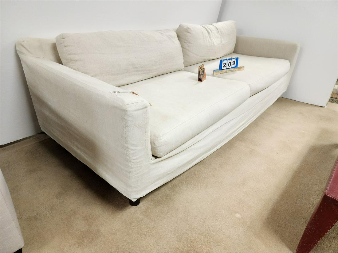 MITCHELL GOLD UPHOLS. SOFA 27 1/2"H X 7'L X 37"D (1 of 5)