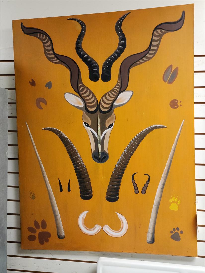 UNFRAMED O/C ANTELOPE SGND FRANCIS STANTON 4' X 3': UNFRAMED O/C ANTELOPE SGND FRANCIS STANTON 4' X 3'
