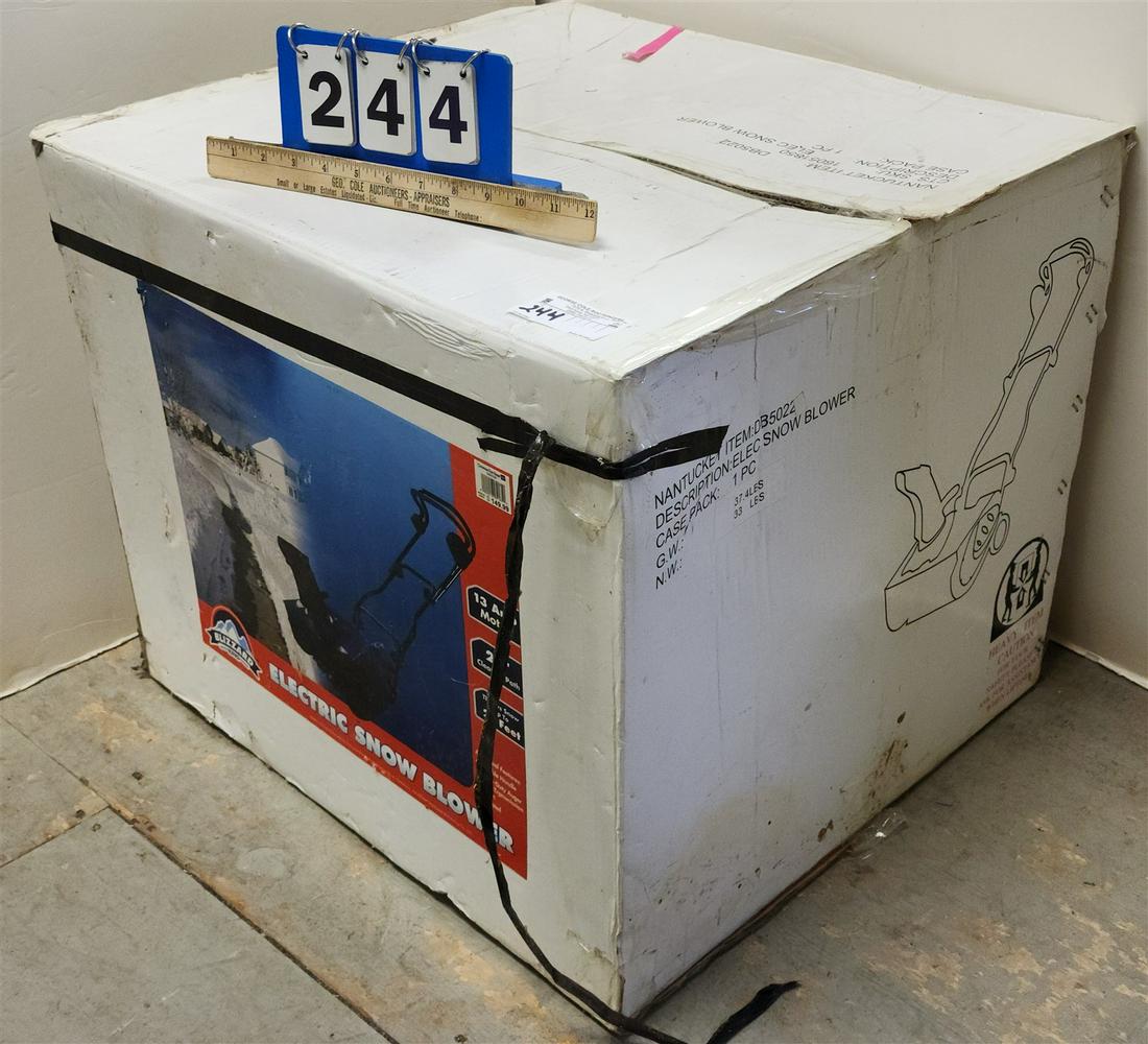 NEW BX'D BLIZZARD ELEC SNOW BLOWER: NEW BX'D BLIZZARD ELEC SNOW BLOWER