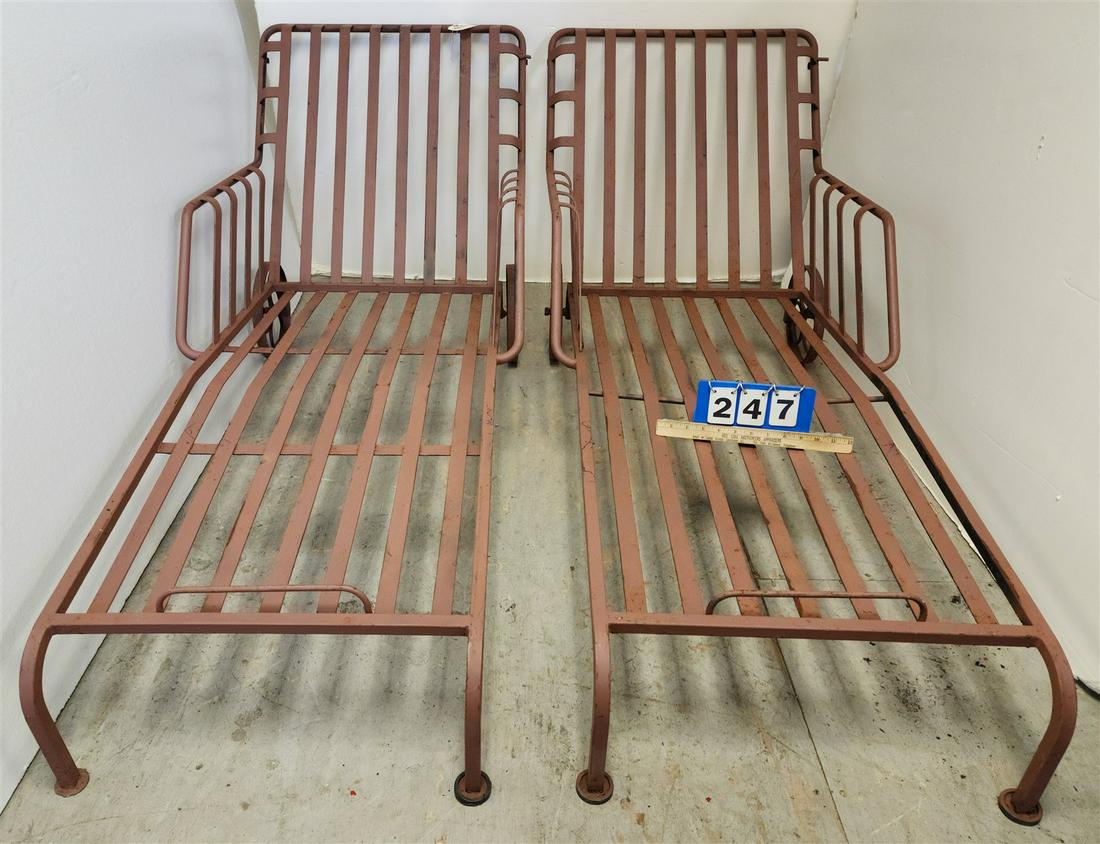 PR. VINTAGE WROUGHT PATIO LOUNGE CHAIRS (1 of 3)