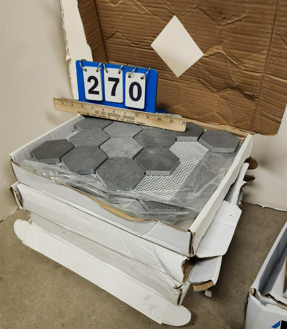LOT 4 BXS W/5-13" X 10 1/2" HEXAGONAL FLATS IN EACH BOX: LOT 4 BXS W/5-13" X 10 1/2" HEXAGONAL FLATS IN EACH BOX