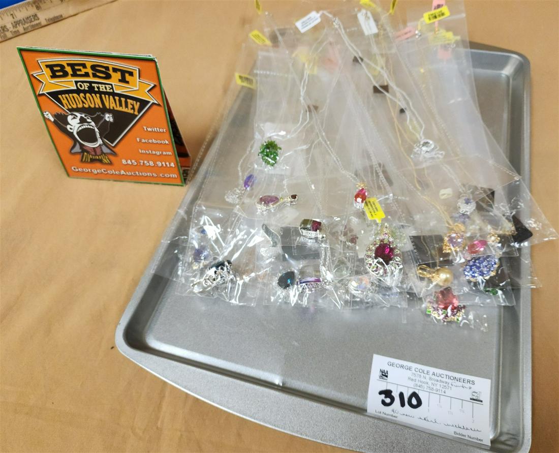 TRAY 40 NEW STERLING NECKLACES (1 of 4)