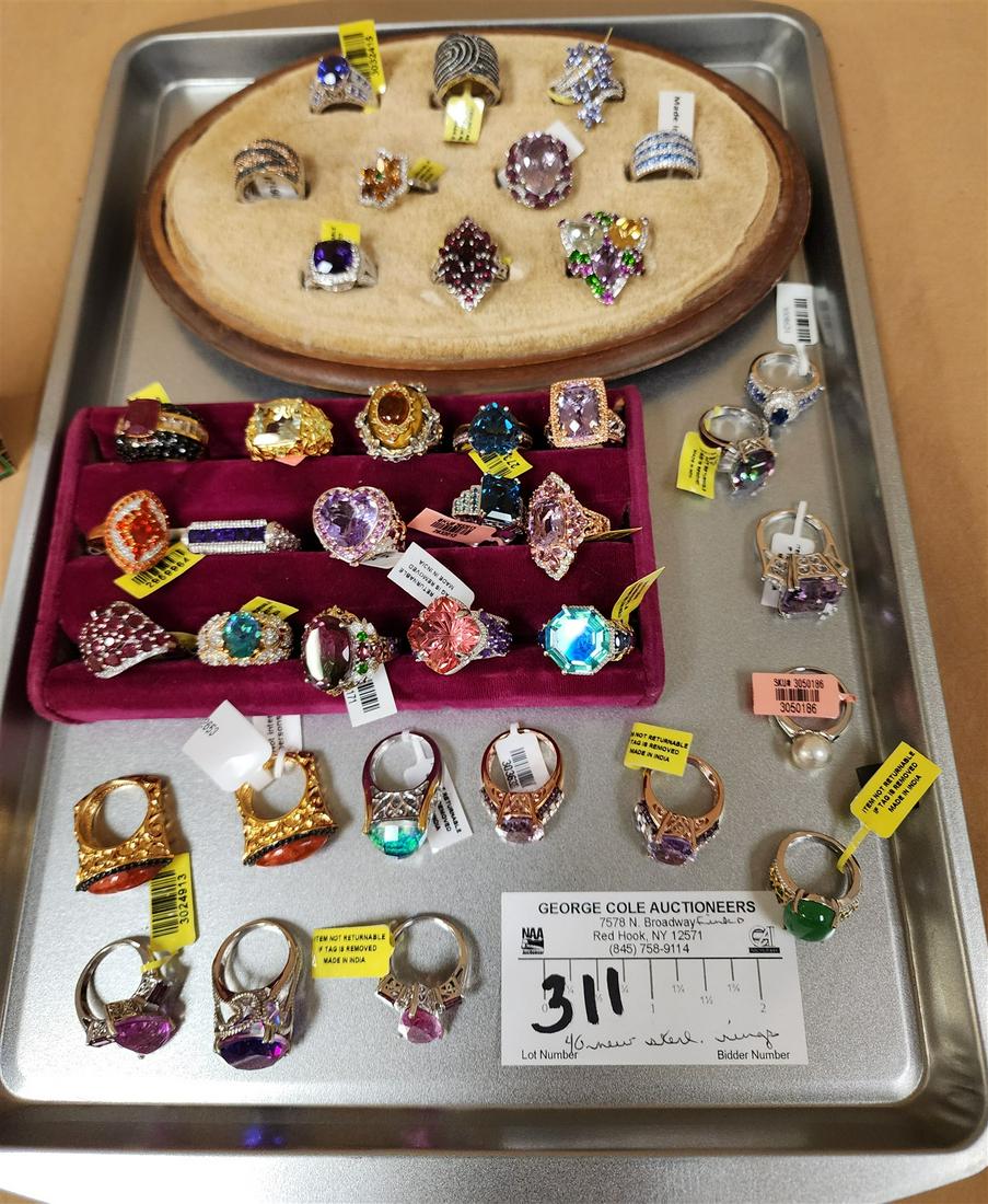 TRAY 40 STERLING RINGS (1 of 10)