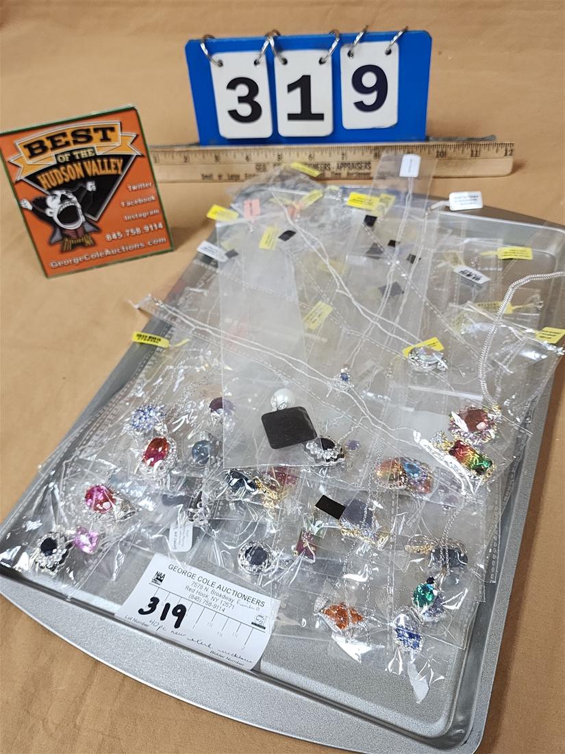 TRAY 40PC NEW STERL NECKLACES (1 of 5)