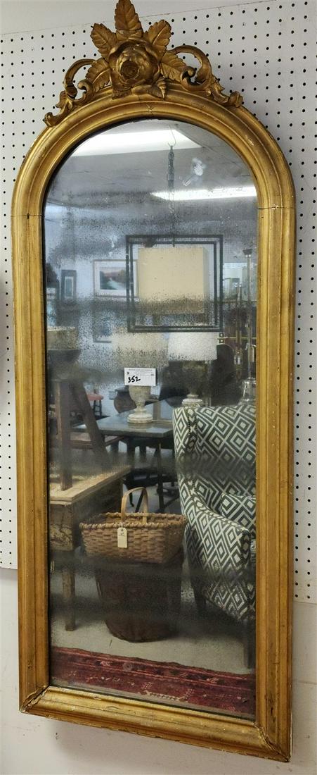 VICT. GILT FRAMED MIRROR 61" X 25" (1 of 3)