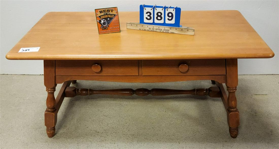 HEYWOOD WAKEFIELD 1 DRAWER COFFEE TABLE 17 1/2"H X 40"W X 20"D (1 of 4)