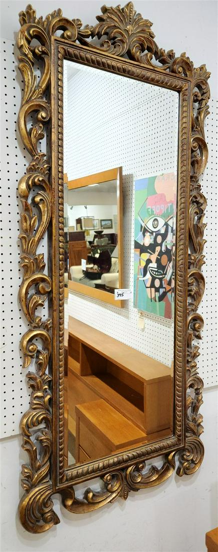 GILT FRAMED BEVELLED MIRROR 69" X 30" (1 of 2)