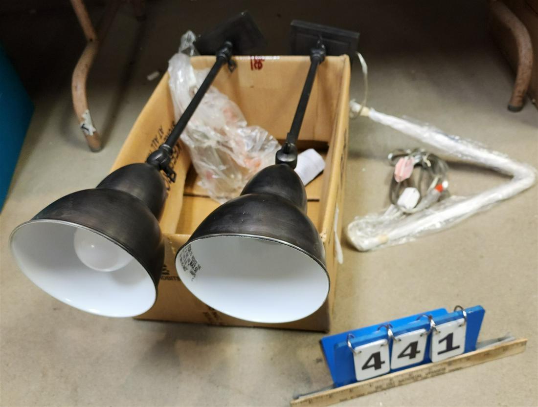 BX, PR.VISUAL COMFORT & CO. ADJUSTABLE WALL LIGHTS (1 of 2)