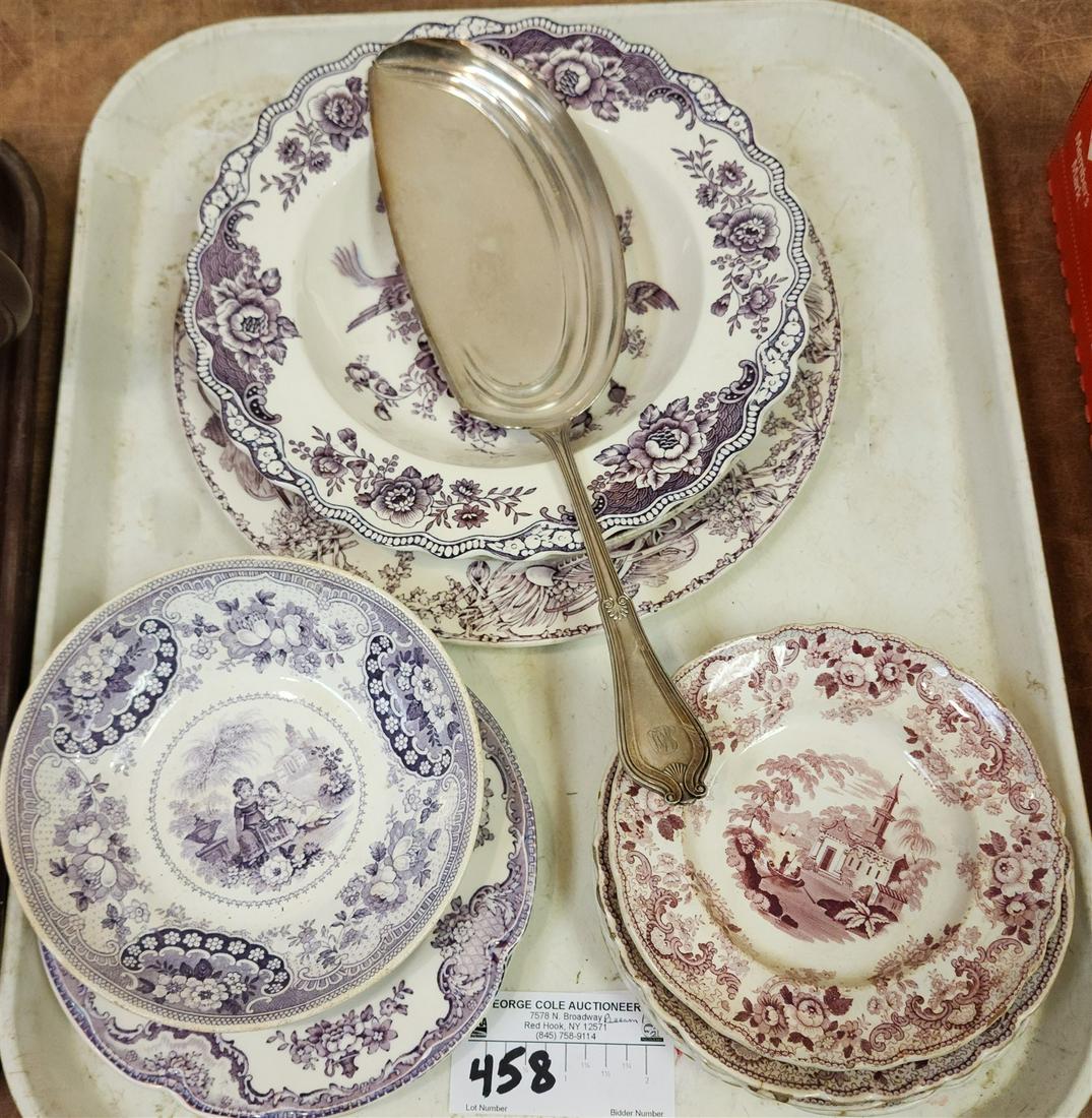 TRAY 19THc SOFT PASTE PLATES & TIFFANY SILVERPLATER CRUMBER (1 of 13)