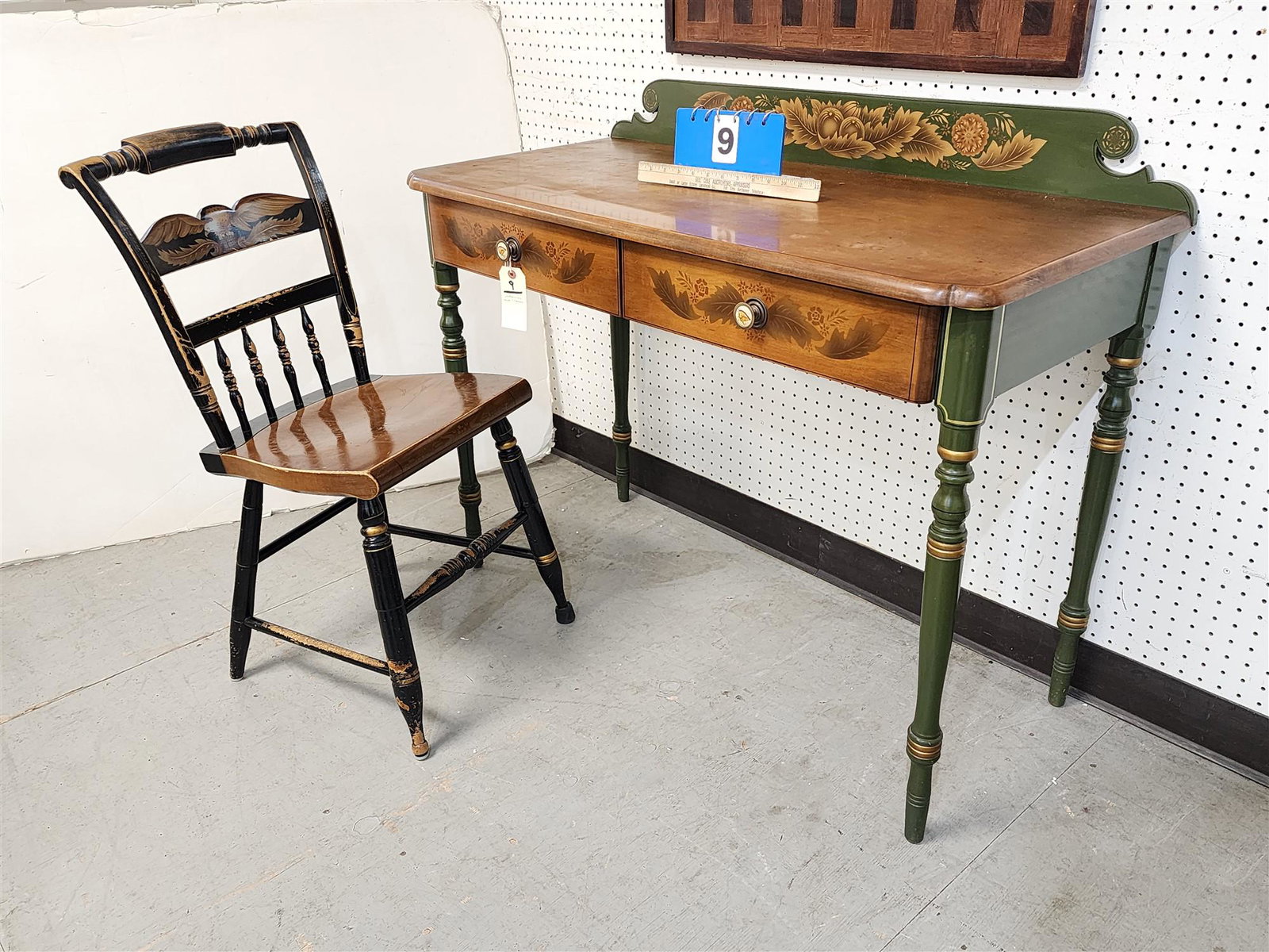 HITCHCOCK MAPLE 2 DRAWER DESK 34-1/2"H X 42" W X 19-1/2"D W/CHAIR (1 of 9)