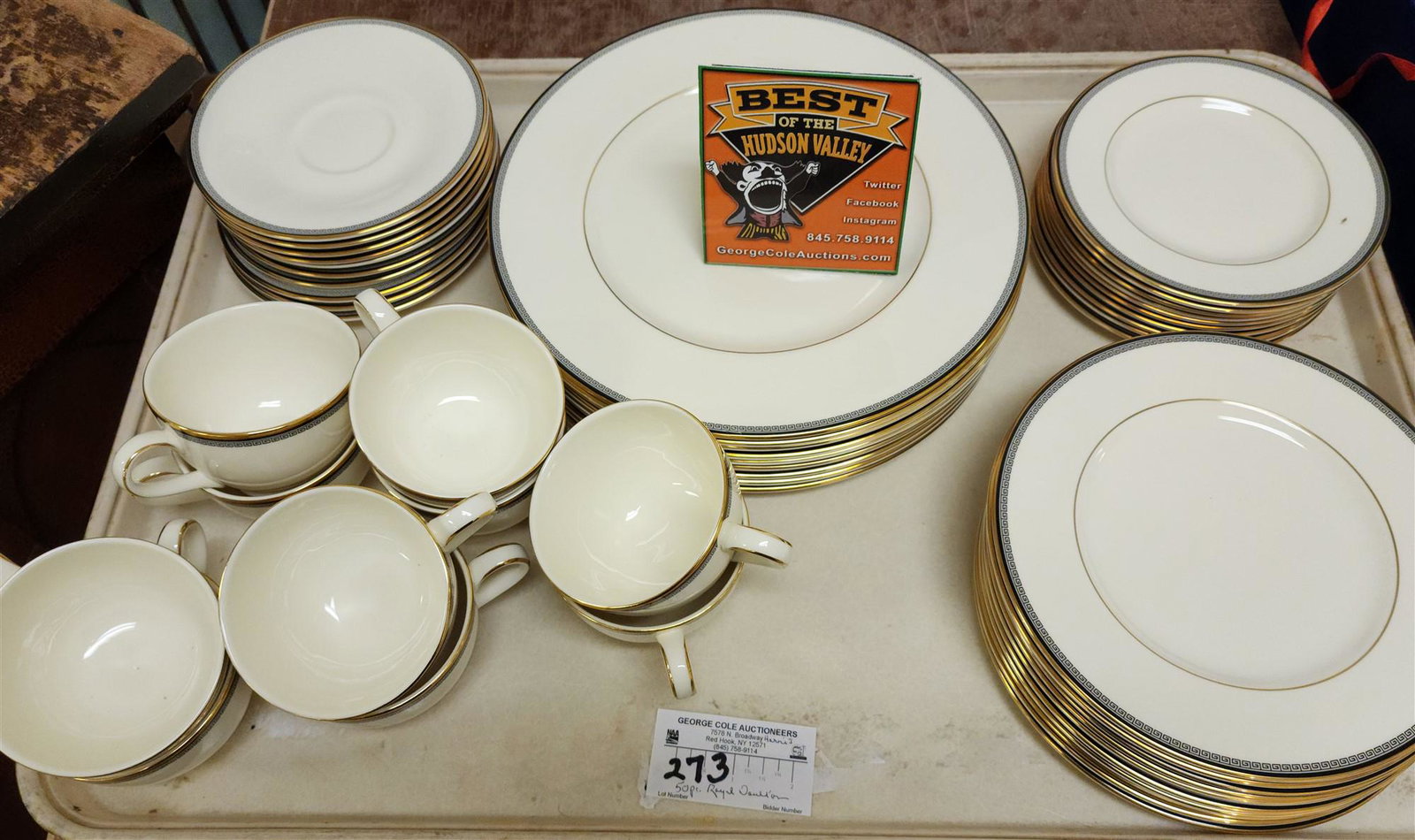 TRAY 50 PC. ROYAL DAULTON "OLYMPIC" DINNER SERVICE (1 of 2)
