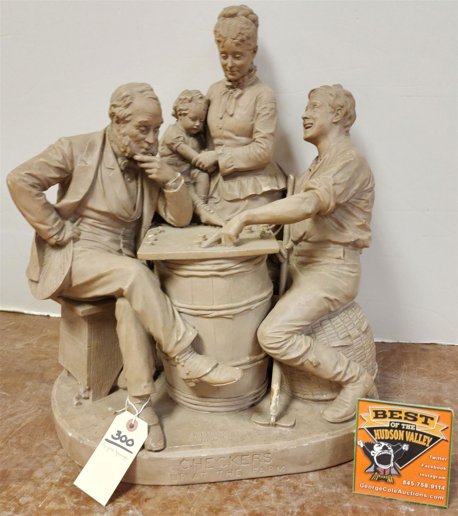 ROGERS GROUP "cHECKERS UP AT THE FARM" 21"H X 17"W X 21 1/2"D (1 of 6)