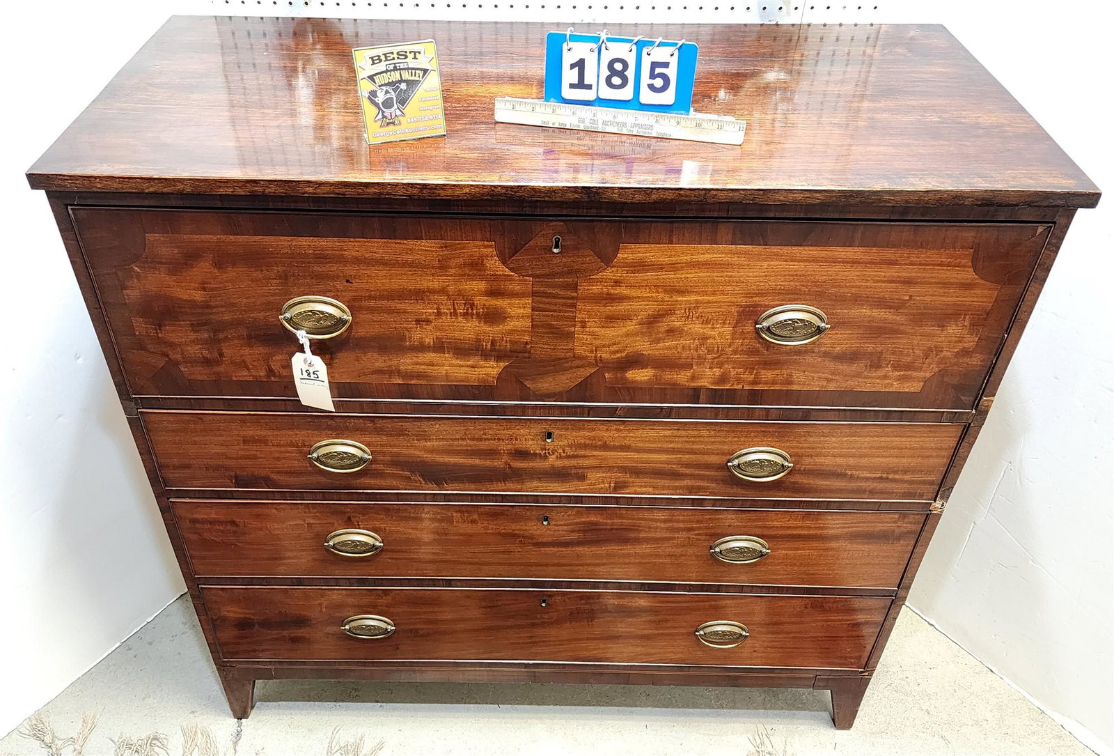 FEDERAL MAHOG 4 DRAWER CHEST 43-1/2"H X 47"W X 21-1/2"D (1 of 4)