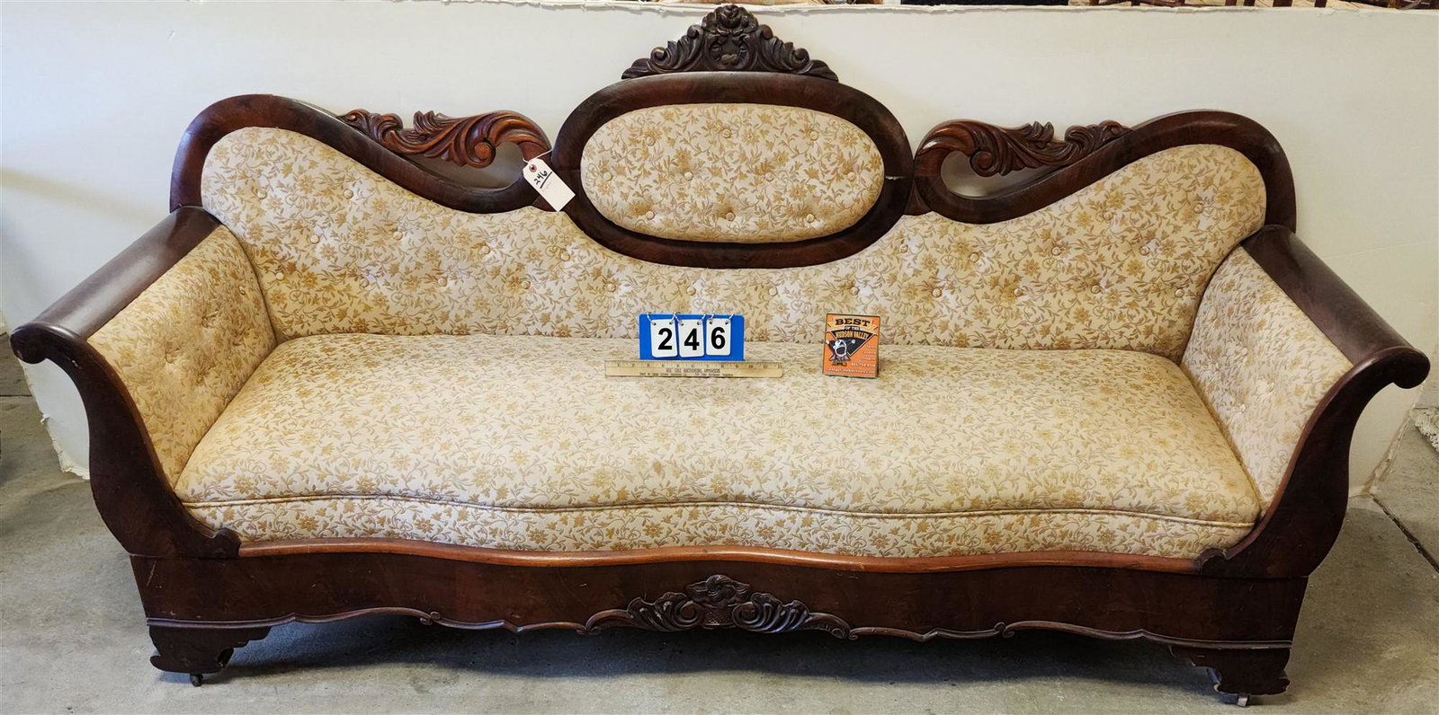 EMPIRE MAGH. SOFA 39.5"H X 6'10"W X 20'D: EMPIRE MAGH. SOFA 39.5"H X 6'10"W X 20'D