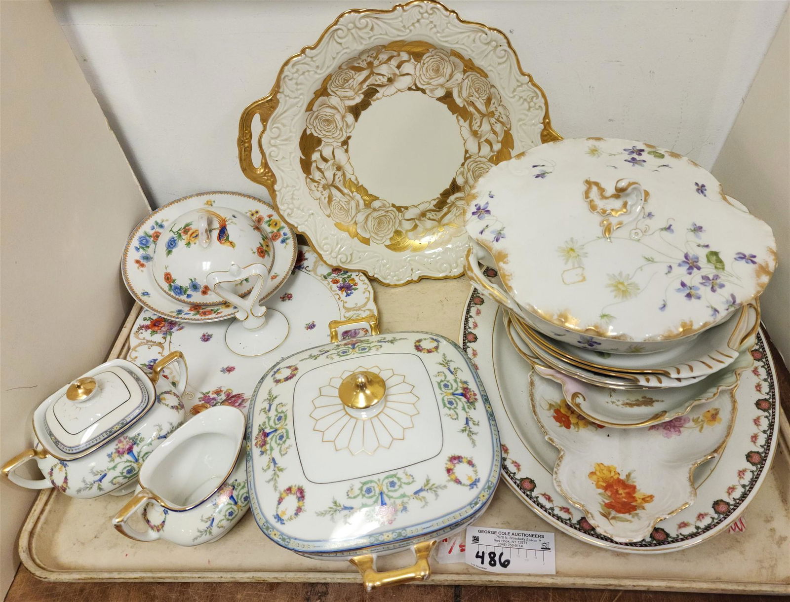 TRAY PORCELIN SERVING PCS. LIMOGE, CZECH, WIESMAN ETC (1 of 7)