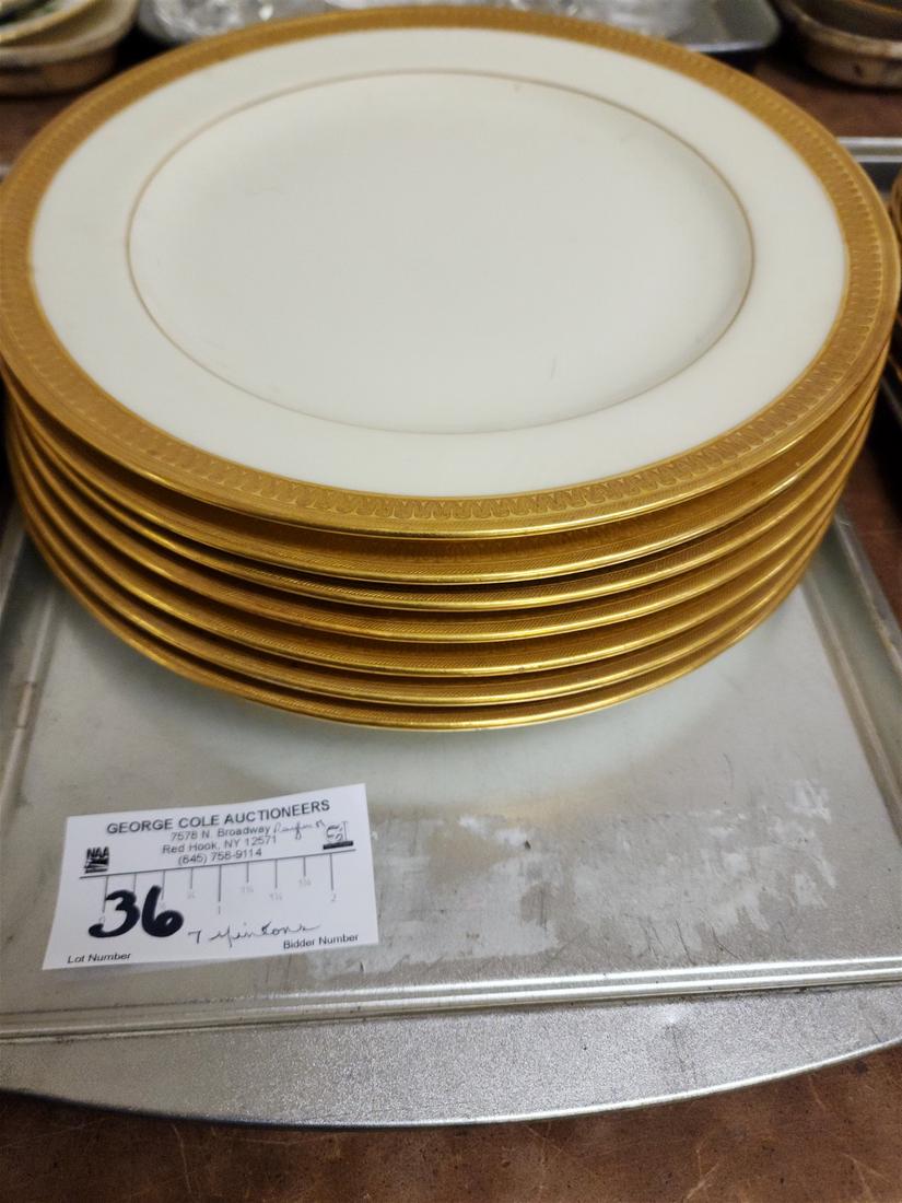 TRAY 7 MINTONS PLATES 10 1/4"DIAM.: TRAY 7 MINTONS PLATES 10 1/4"DIAM.