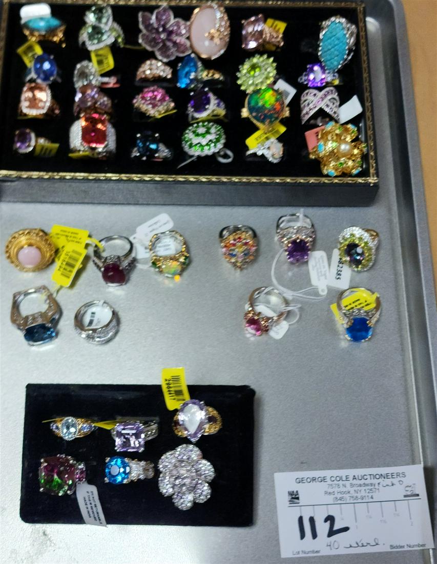 LOT 40 NEW STERLING RINGS (1 of 10)