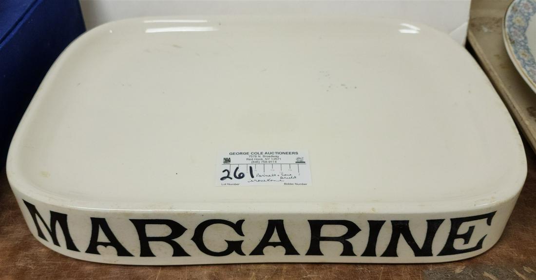 PARNALL AND SONS AVERY HOUSE, BRISTOL IRONSTONE MARGARINE PLATTER 2 1/4"H X 15 3/4"W X 11 1/2"D (1 of 3)