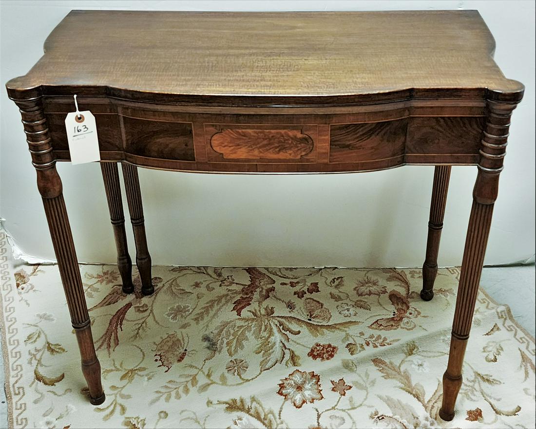 FEDERAL MAHOG GAME TABLE W/INLAY 30"H X 33-3/4"W X 18"D (1 of 5)