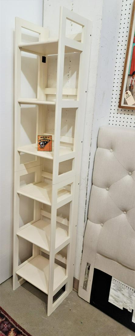 STACK OF 2 FOLDING BOOKCASES 74"H X 14"W X 12"D: STACK OF 2 FOLDING BOOKCASES 74"H X 14"W X 12"D
