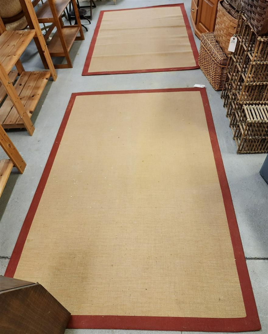 Pr Pier 1 Imports Jute Rugs 4' X 6' Auction