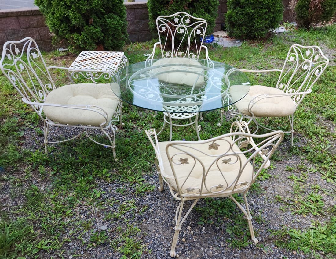 42 wrought iron patio table deals