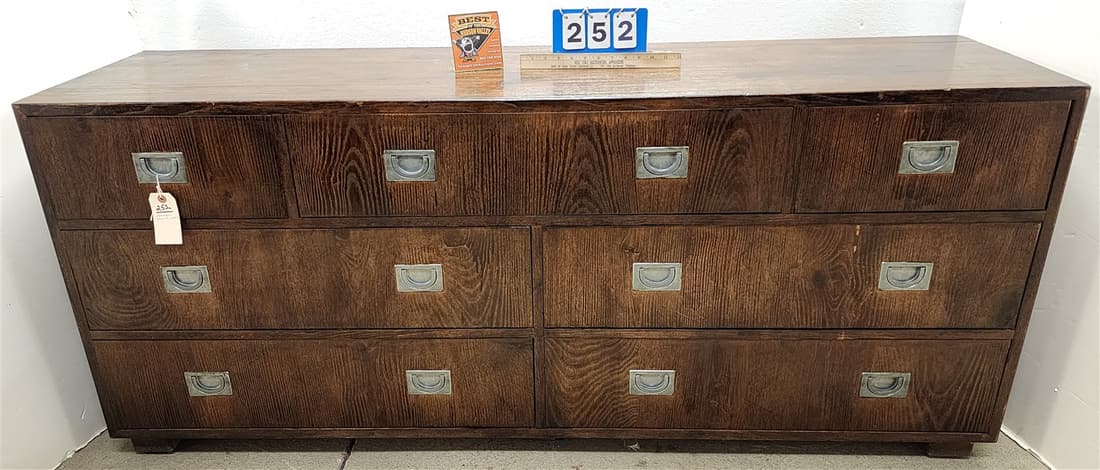 HENREDON CIRCA 76 OAK 7 DRAWER CHEST 30" H 70"W X 19"D (1 of 5)