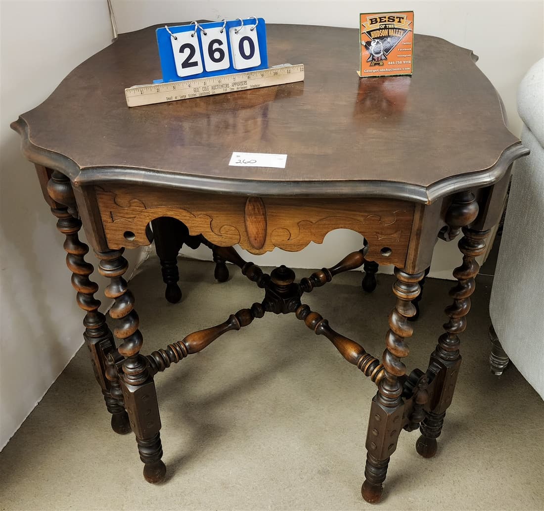 30"S WALNUT CENTER TABLE 29-1/2"H X 30"SQ: 30"S WALNUT CENTER TABLE 29-1/2"H X 30"SQ