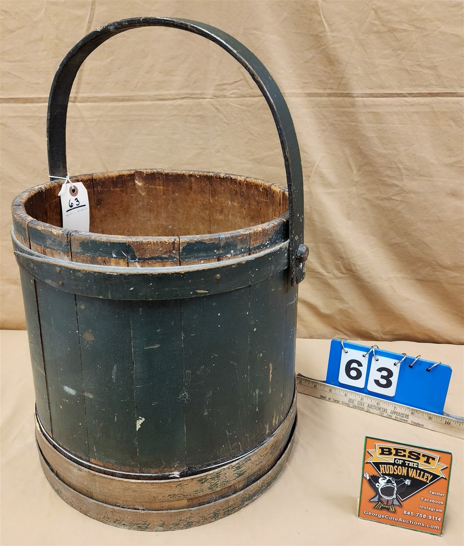 PRIM PTD FIRKIN 14"H X 14"DIAM: PRIM PTD FIRKIN 14"H X 14"DIAM