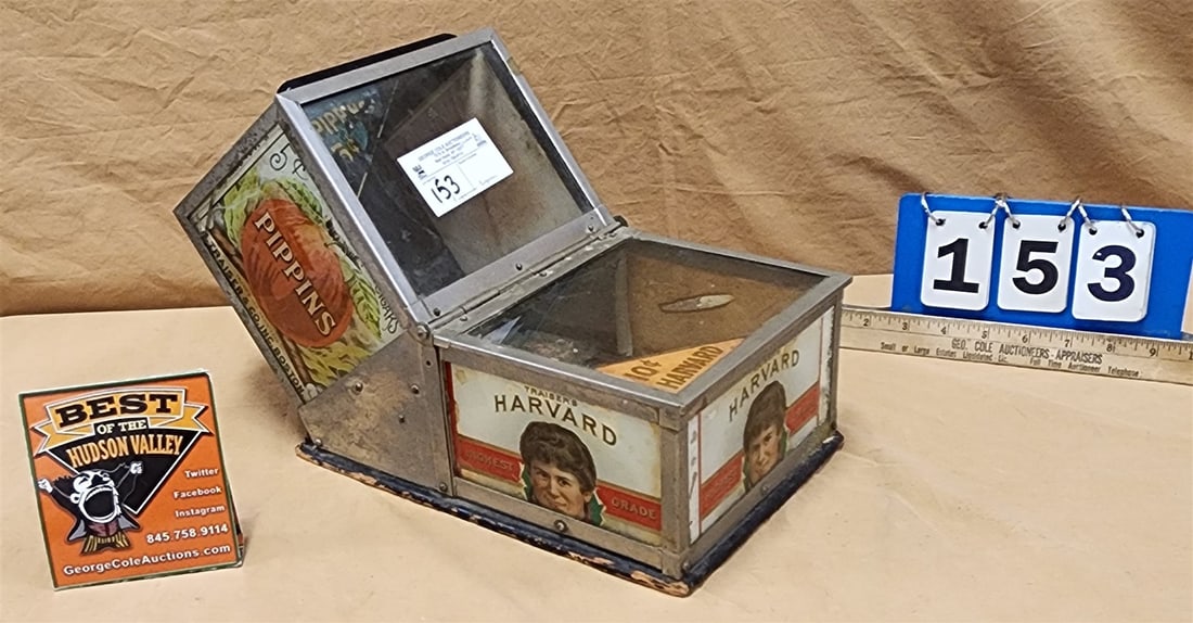 STORE DISPLAY PIPPINS CIGARS H. TRAISER AND CO BOSTON 9"H X 7 1/2"W X 14"D: STORE DISPLAY PIPPINS CIGARS H. TRAISER AND CO BOSTON 9"H X 7 1/2"W X 14"D