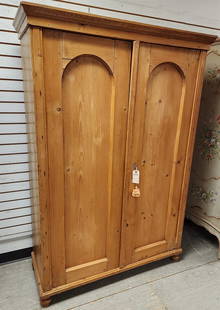 PINE 2 DOOR ARMOIRE 6'H X 49 1/2"W X 20"D: PINE 2 DOOR ARMOIRE 6'H X 49 1/2"W X 20"D